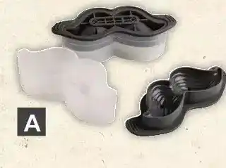 Princess Auto 2 pk ice moulds, mustache offer