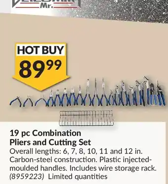 Princess Auto Mr.blacksmith 19 pc combination pliers and cutting set offer