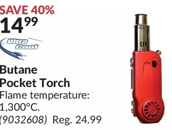 Princess Auto Ultra cool butane pocket torch offer