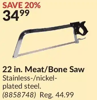 Princess Auto Valley 22 in. meat/bone saw offer