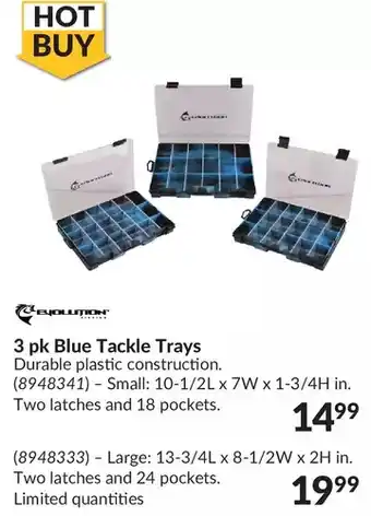Princess Auto 3 pk blue tackle trays small | large offer