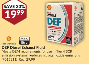 Princess Auto Shell lubricants def diesel exhaust fluid offer