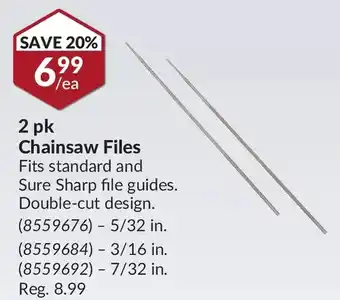 Princess Auto Oregon chainsaw files offer
