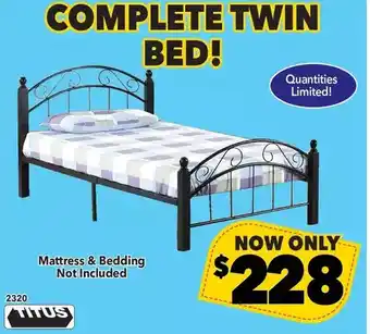 Surplus Furniture Complete twin bed offer