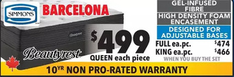Surplus Furniture Barcelona full mattress set offer