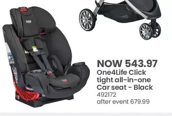 Babies 'R' Us Britax one4life clicktight all-in-one car seat, eclipse black safewash offer