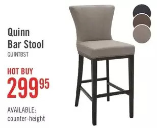 The Brick Quinn bar stool - taupe offer