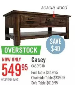 The Brick Casey coffee table offer