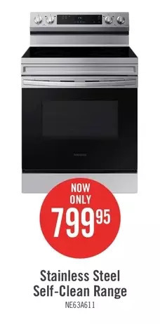 The Brick Samsung 6.3 cu. ft. freestanding electric range with wi-fi - ne63a6111ss/ac offer