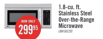 The Brick Lg 1.8 cu. ft. over-the-range microwave - lmv1852st offer