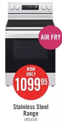The Brick Lg 6.3 cu. ft. smart convection electric range with air fry - lrel6323s offer