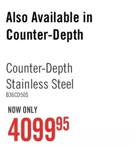 The Brick Bosch 21.6 cu. ft. counter-depth french-door refrigerator - b36cd50sns offer