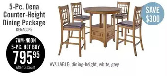 The Brick Dena 5-piece counter-height dining package - walnut offer