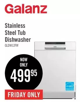 The Brick Galanz 24" front-control dishwasher - gldw12fwea5a offer