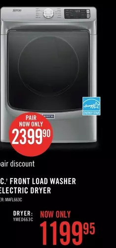 The Brick Maytag 7.3-cu. ft. steam dryer offer