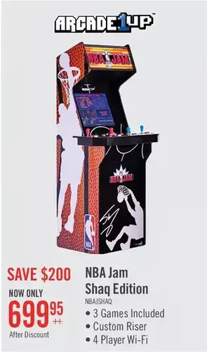 The Brick Arcade1up nba jam™ shaq edition 4-player wi-fi enabled arcade cabinet offer