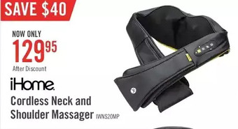 The Brick Ihome shiatsumassage pro cordless neck and shoulder massager - iwns20b offer