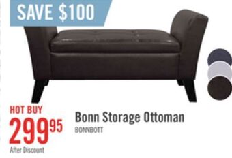 The Brick Bonn faux leather storage ottoman offer