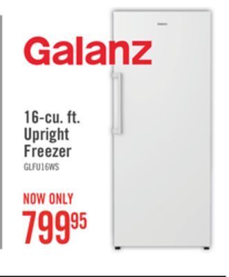 The Brick Galanz 16-cu. ft. upright freezer offer