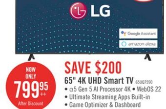 The Brick Lg 65" uq75 series 4k led smart webos tv - 65uq7590pub.acc offer