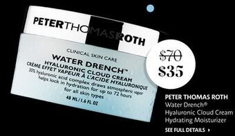 Sephora Water drench hyaluronic cloud cream hydrating moisturizer offer