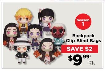 Showcase Backpack clip blind bags offer