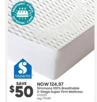 Babies 'R' Us Simmons 100% breathable 2-stage super firm mattress offer