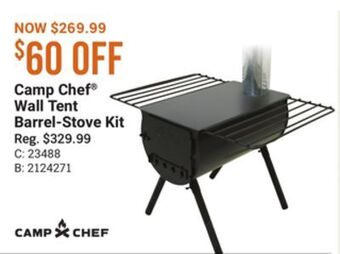 Bass Pro Camp chef® wall tent barrel-stove kit offer