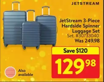 Walmart Jetstream® 3 piece hardside spinner luggage set offer