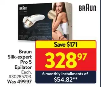 Walmart Braun silk-expert pro 5 epilator offer