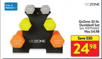 Walmart Gozone 32-lb. dumbbell set offer