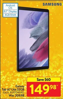 Walmart Samsung galaxy tab a7 lite 32gb offer