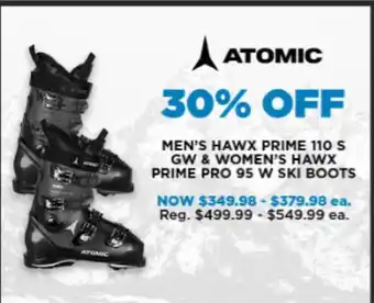 Atomic - Men's Hawx Prime 110 S GW & Women's Hawx Prime Pro 95 W Ski Boots