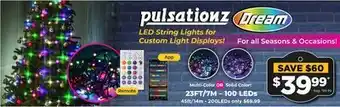 Showcase Pulsationz dream led string lights for custom light displays offer