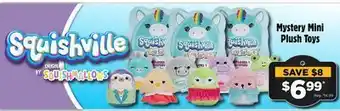 Showcase Squishville mystery mini plush toys offer