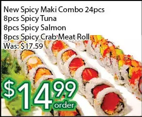 Ample Food Market New spicy maki combo | spicy tuna | spicy salmon | spicy crab meat roll offer