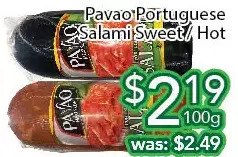 Ample Food Market Pavao portuguese salami sweet/ hot offer