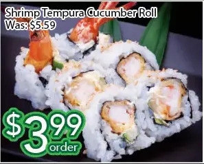 Ample Food Market Shrimp tempura cucumber roll offer
