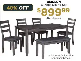 Ashley Furniture Bridson 6 piece dining set offer