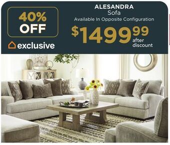 Ashley Furniture Alesandra sofa offer