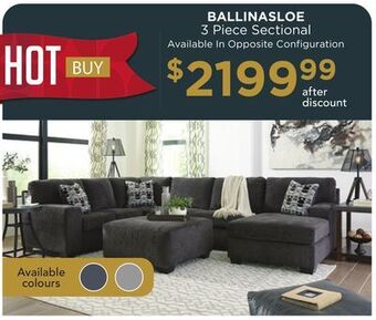 Ashley Furniture Ballinasloe 3 piece sectional offer