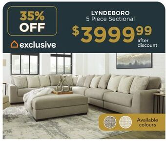 Ashley Furniture Lyndeboro 5 piece sectional offer