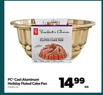 Real Canadian Superstore Pc® cast aluminum holiday fluted cake pan offer
