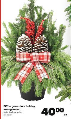 Real Canadian Superstore Pc® large outdoor holiday arrangement offer