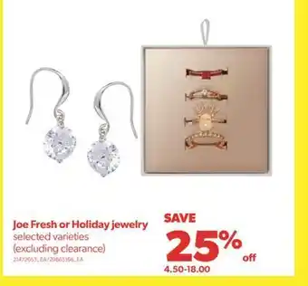 Real Canadian Superstore Joe fresh or holiday jewelry offer