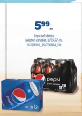 Real Canadian Superstore Pepsi soft drinks, 8/12x355 ml offer