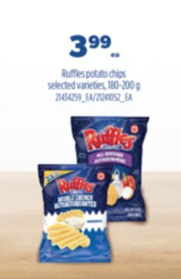 Real Canadian Superstore Ruffles potato chips, 180-200 g offer