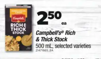 Real Canadian Superstore Campbell's® rich & thick stock, 500 ml offer