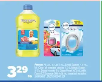 Real Canadian Superstore Mr. clean all purpose cleaner 1.3 l, magic eraser 2-3's, eraser sheets 8's, clean freak 473 ml refill, dawn ez squeeze 366-44 offer