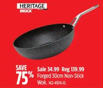 Canadian Tire Heritage the rock aluminum traditional wok stir fry pan, non-stick, 30.4cm offer